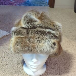 Plush Brown Faux Fur Hat